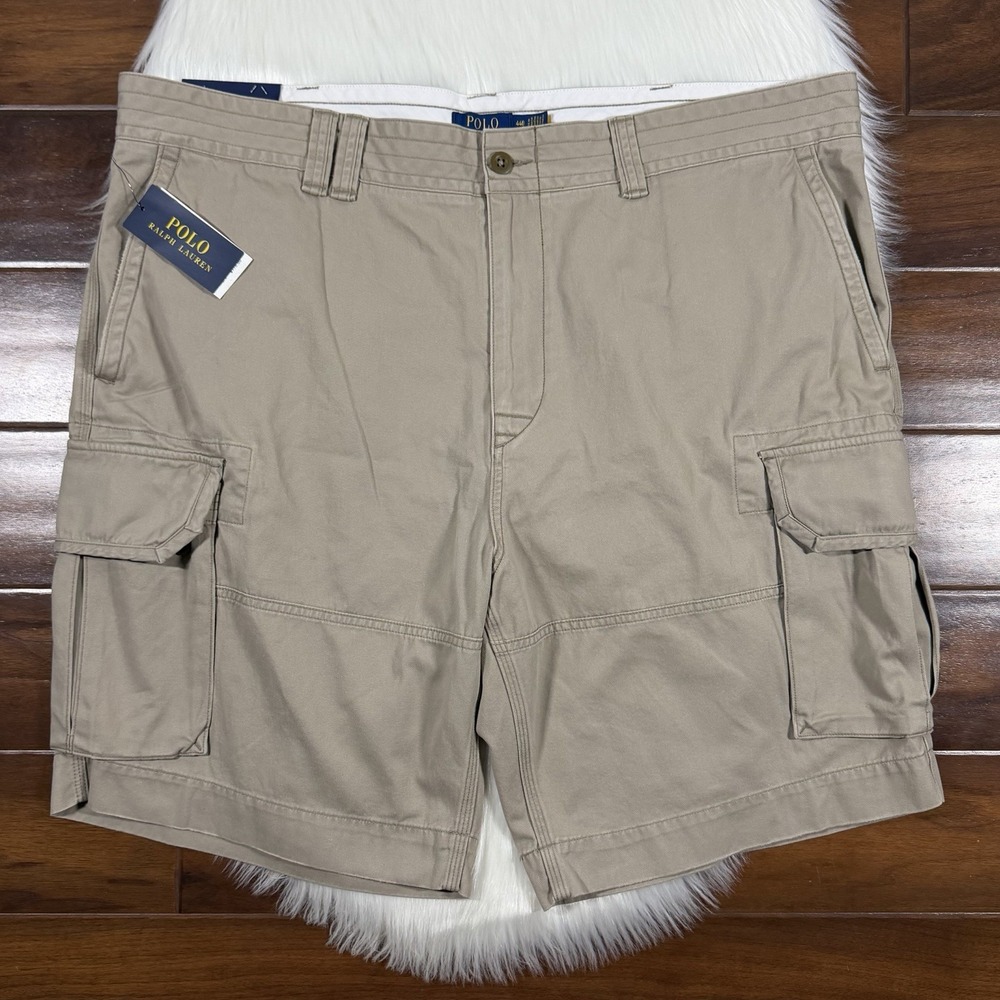 Polo Ralph Lauren Size 44 B Khaki Gellar Classic Fit Twill Cargo Chino Shorts